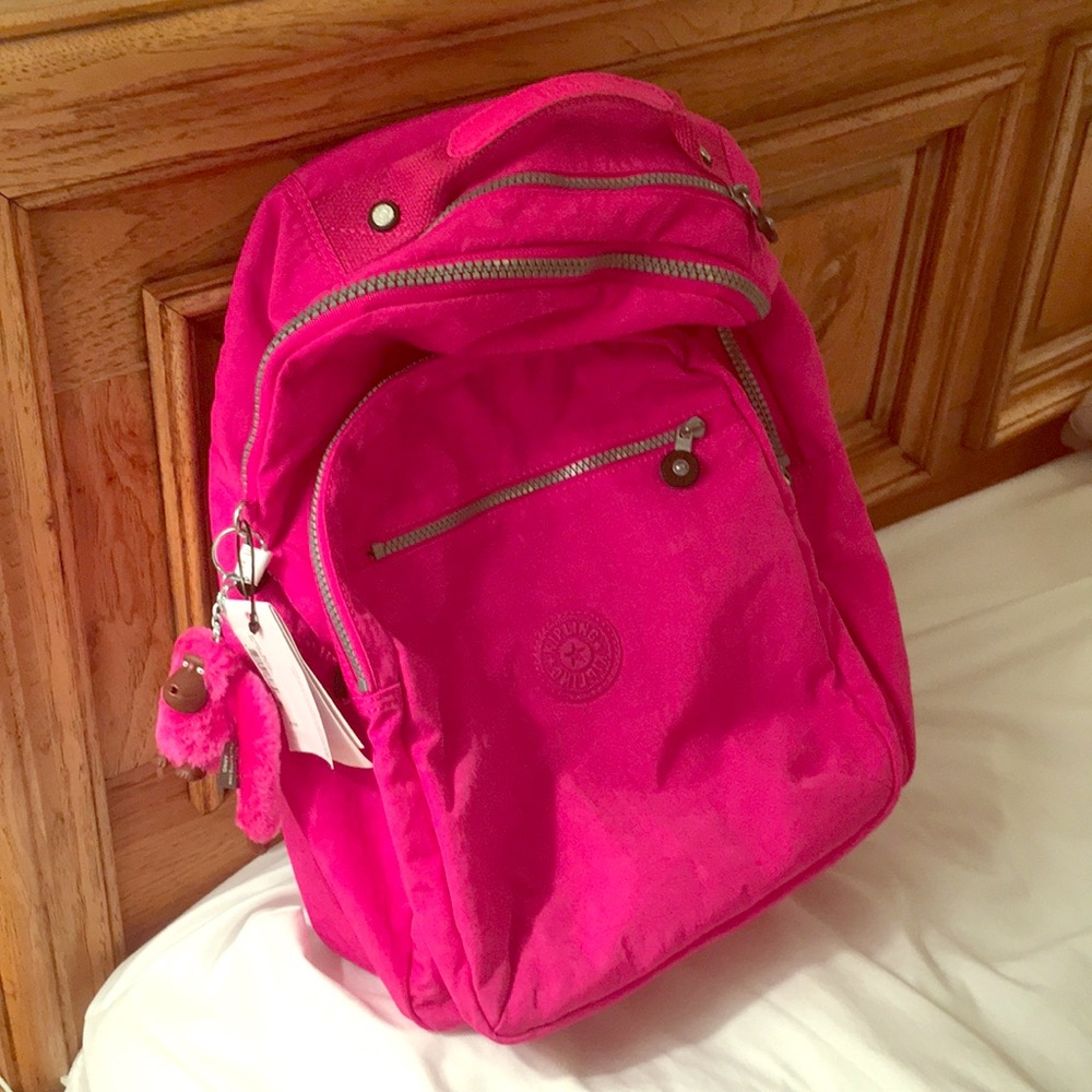 Hot pink Kipling Seoul Backpack
